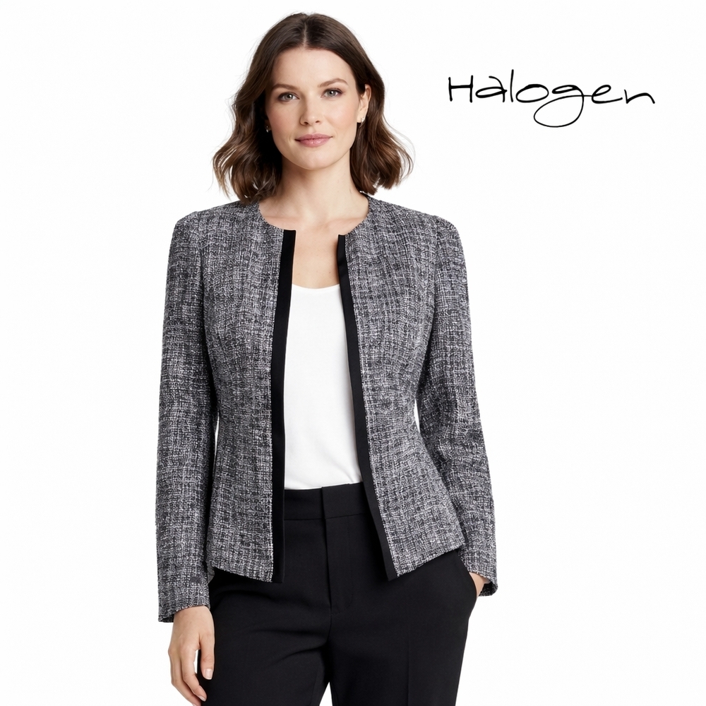 NWT Halogen Petite Tweed Jacket/Blazer